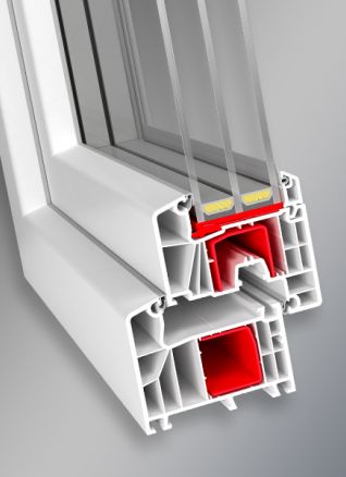 przekrój okna systemu okiennego IDEAL 7000