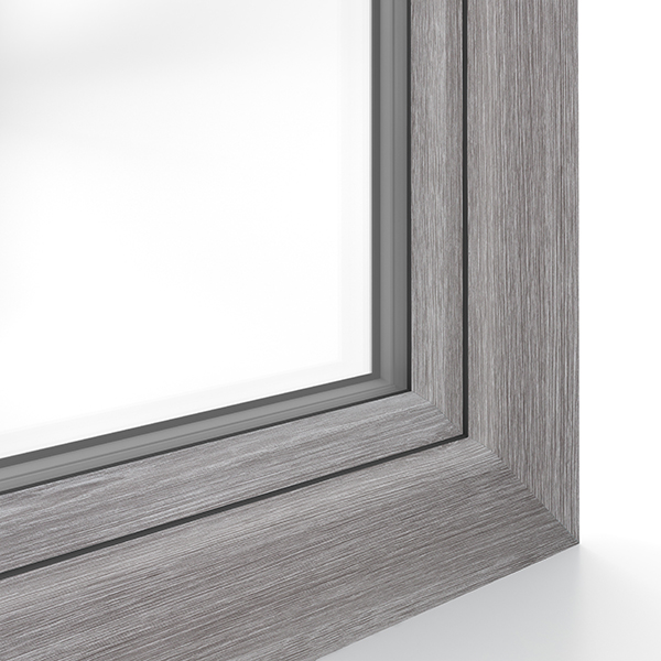 okno systemu IDEAL 7000 w kolorze Sheffield oak concrete (woodec)