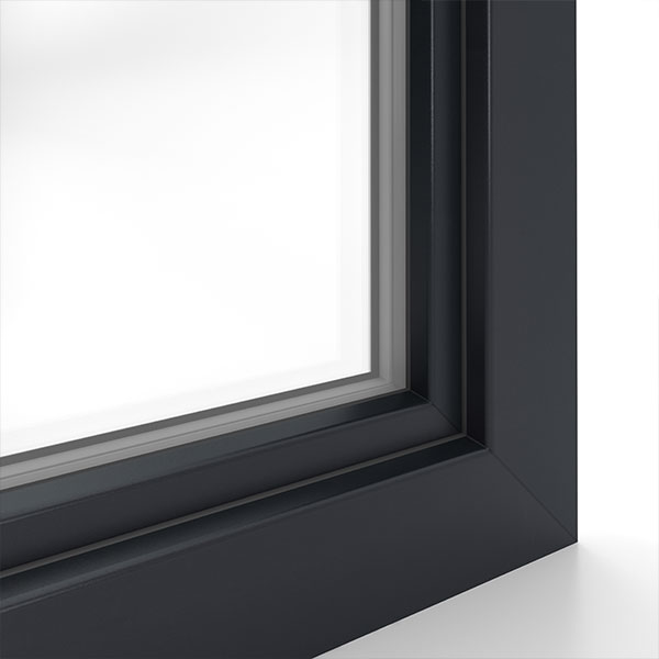 okno systemu IDEAL 7000 w kolorze Szary antracytowy