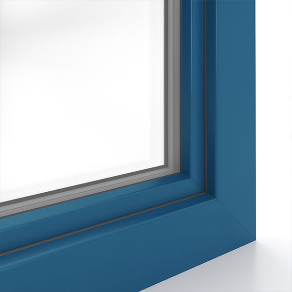 okno systemu IDEAL 7000 w kolorze Brylantowy niebieski