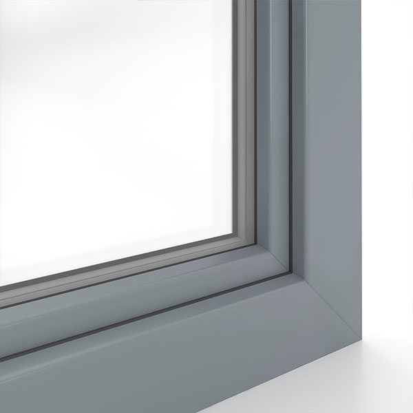 okno systemu IDEAL 7000 w kolorze Szary (piaskowany)