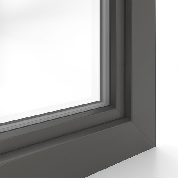 okno systemu IDEAL 7000 w kolorze Szary bazaltowy