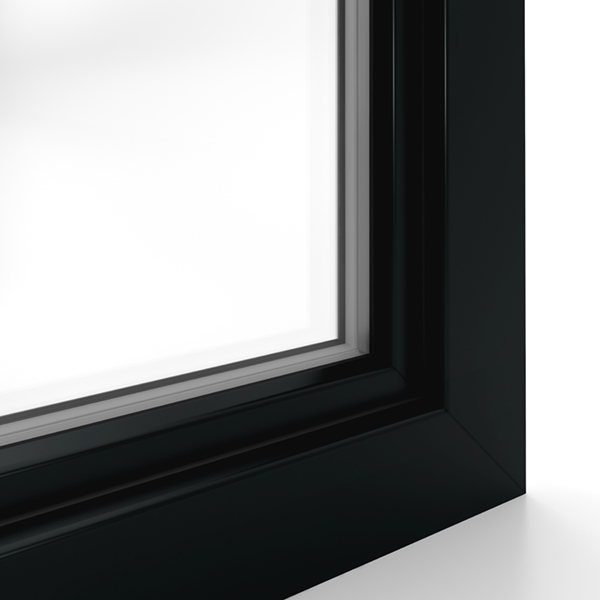 okno systemu IDEAL 4000 w kolorze Jet black
