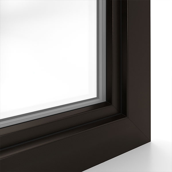 okno systemu IDEAL 4000 w kolorze Ciemnobrązowy